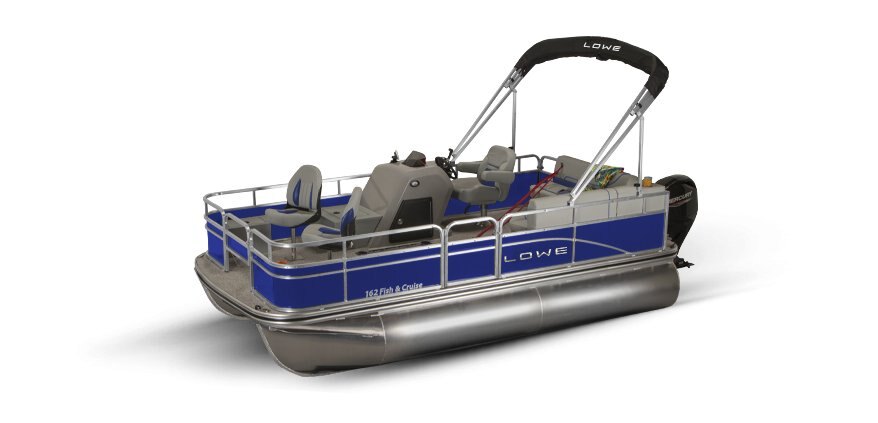 2025 Lowe Boats Ultra 162 Fish & Cruise Indigo Blue Metallic Exterior - Gray Upholstery with Blue Accents