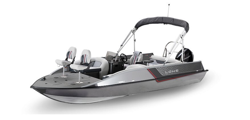 2025 Lowe Boats SD224 Silver Exterior w/ Gray Furniture