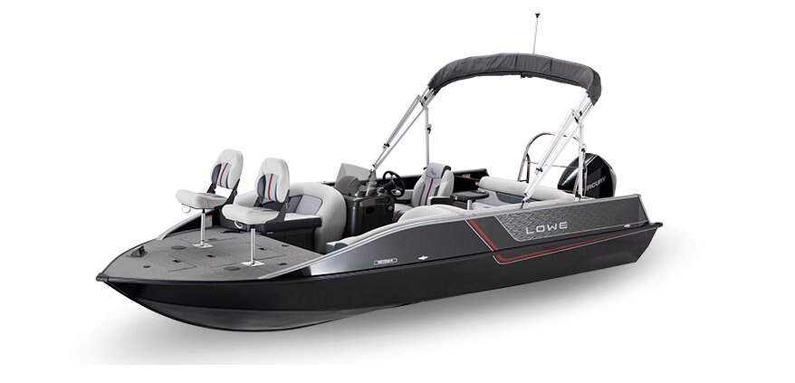 2025 Lowe Boats SD224 Black Exterior w/ Gray Furniture