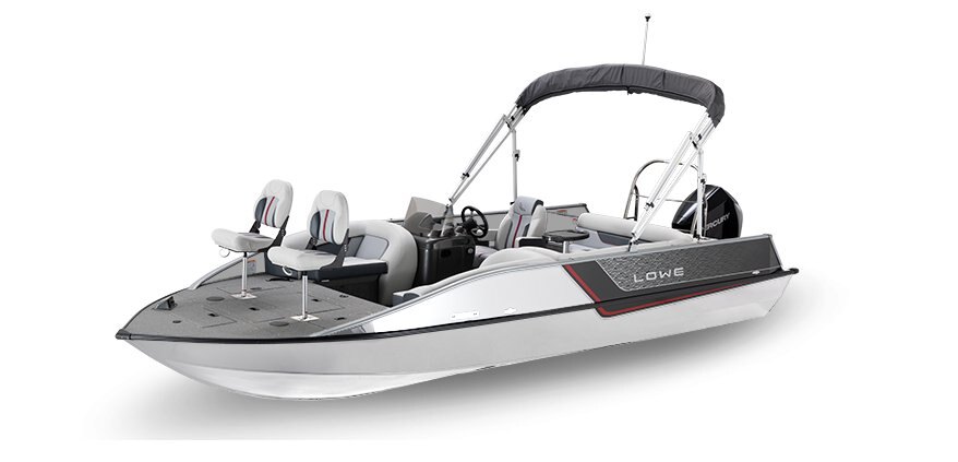 2025 Lowe Boats SD224 White Exterior w/ Gray Furniture