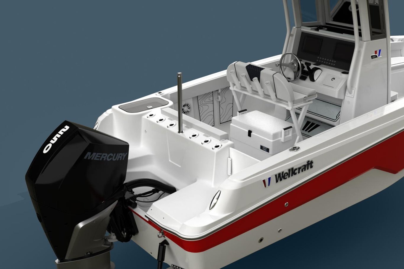 2025 Wellcraft Fisherman 263 Crimson Red