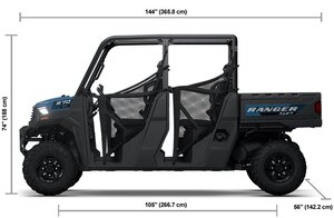 2026 Polaris® RANGER CREW SP 570 Premium 4 Seat Zenith Blue