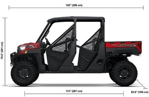 2026 Polaris® RANGER CREW XP 1000 6 Seat Sunset Red