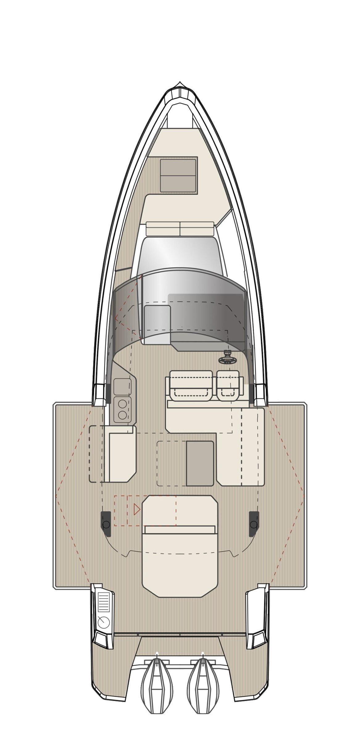 2026 Saxdor 400 GTO Lower deck