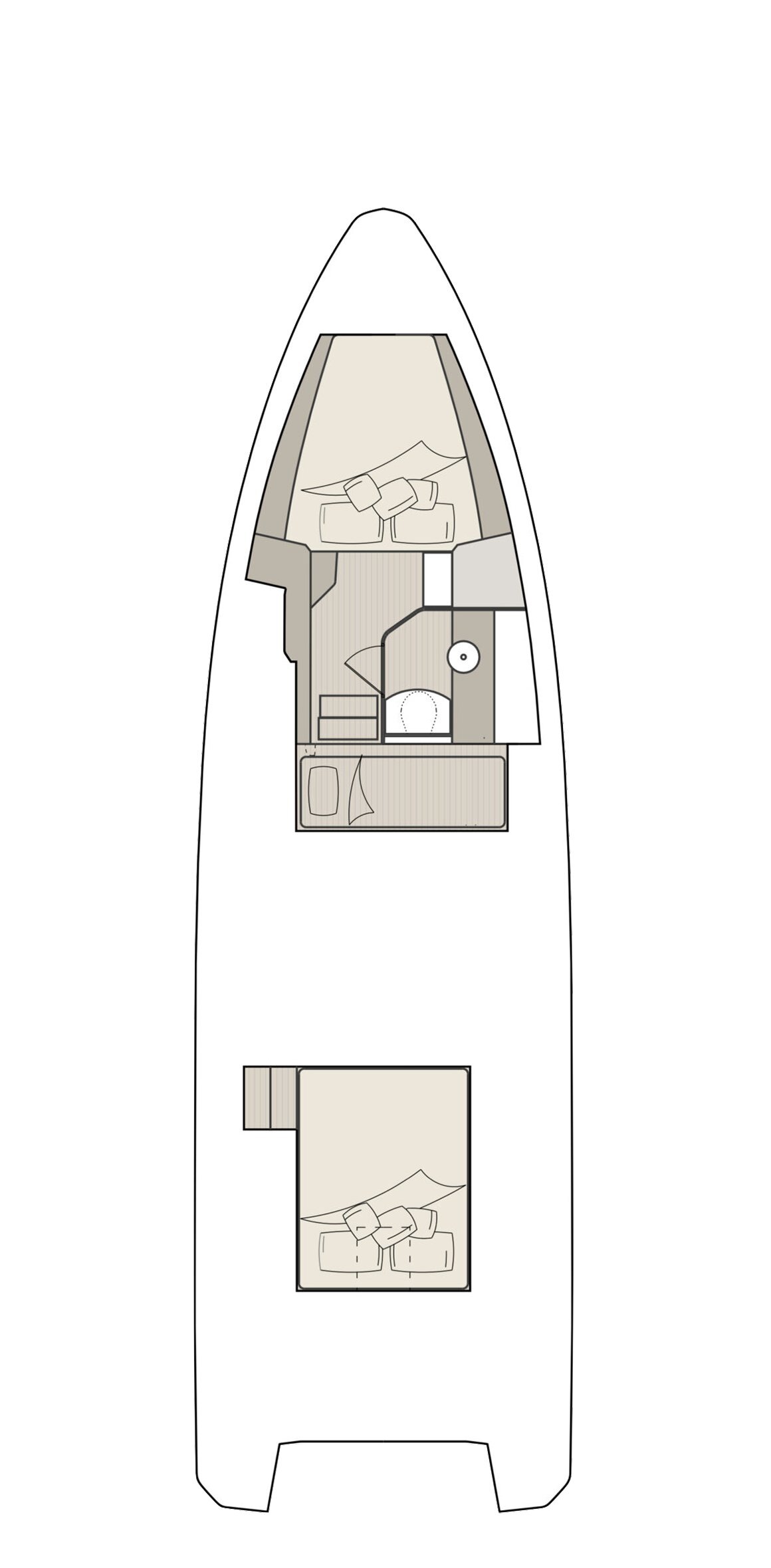 2026 Saxdor 400 GTS Main deck with side terraces open