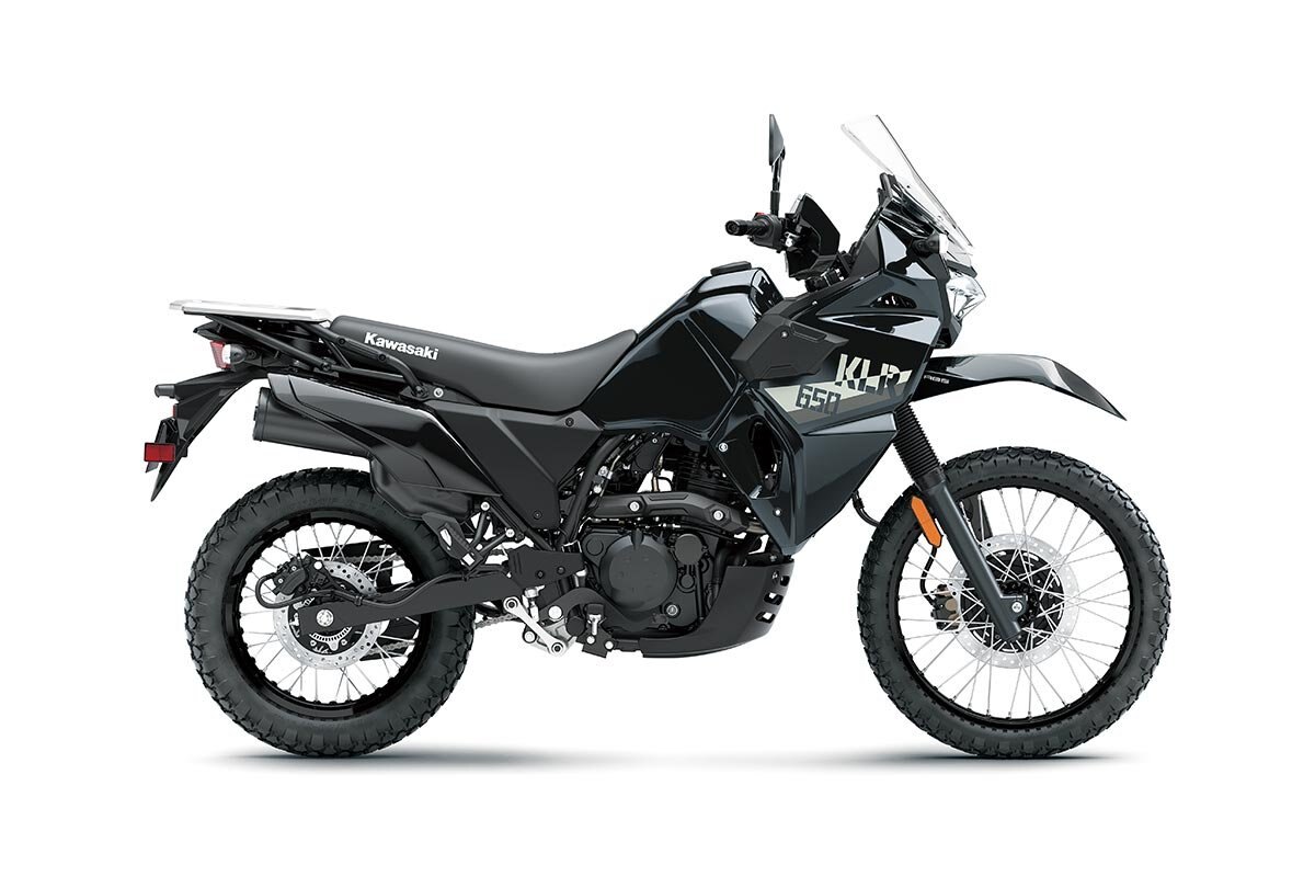 2026 Kawasaki KLR650 Metallic Spark Black