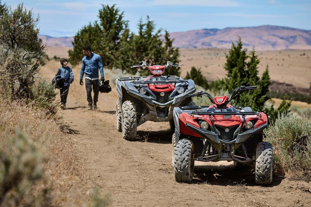 2025 Yamaha Grizzly 110 Grey Metallic/Red