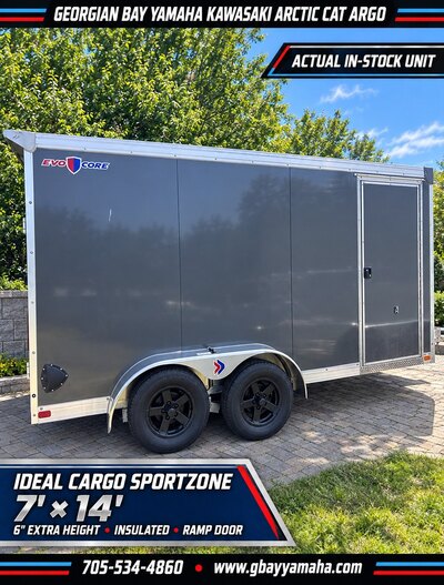 Ideal Cargo Sportzone 7'x14 | 6 Extra Height | Ramp Doors | Insulated