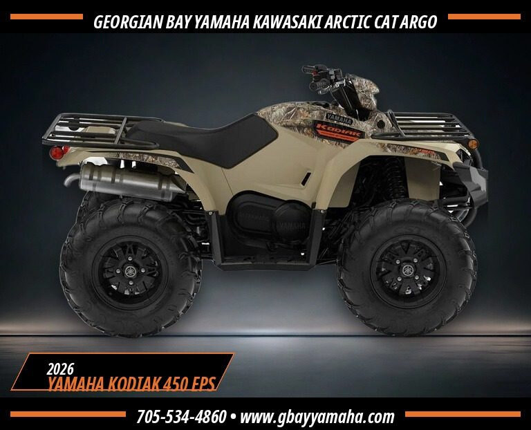 2026 Yamaha Kodiak 450 EPS CAMO Fall Beige/Realtree Edge