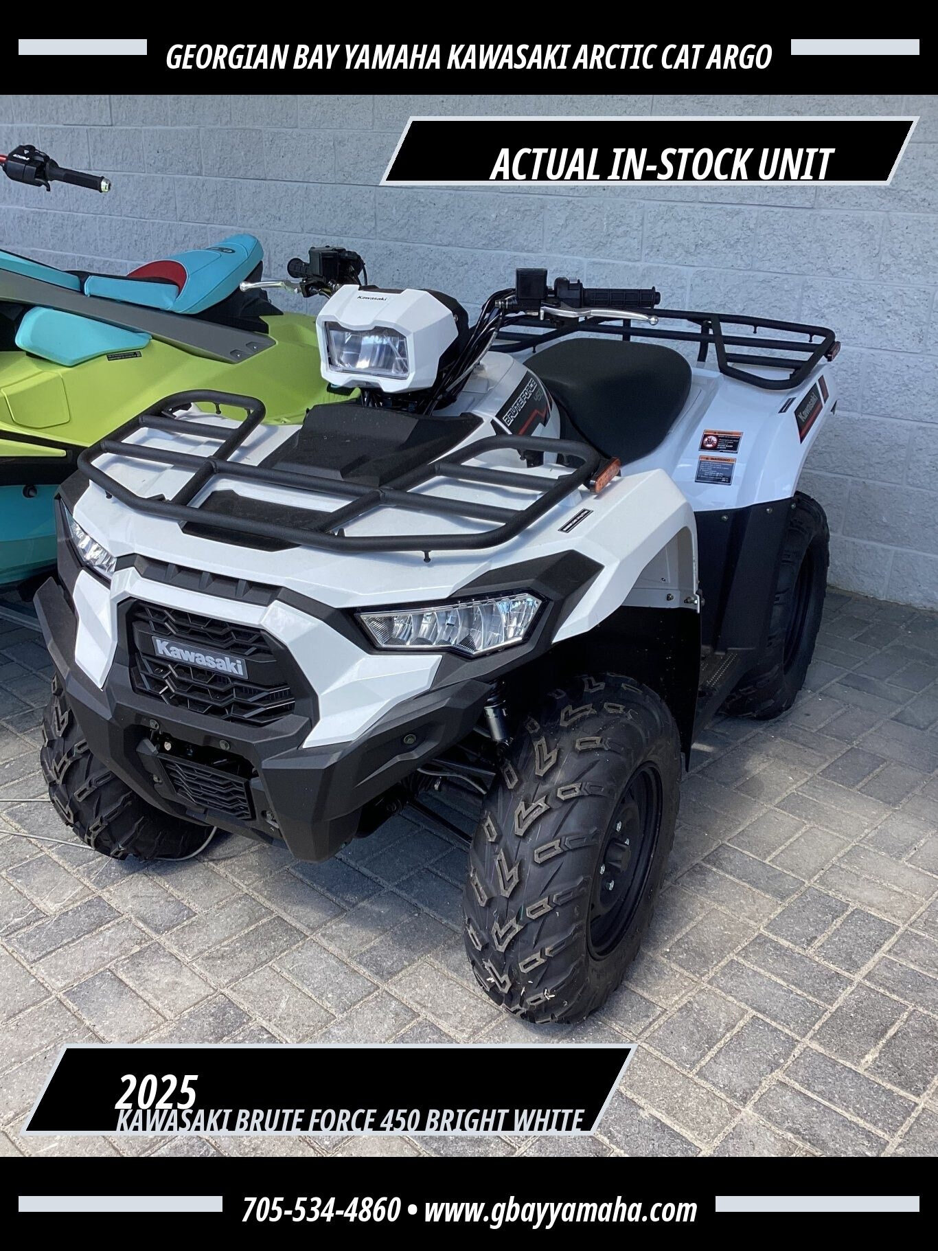 2025 Kawasaki BRUTE FORCE 450 Bright White