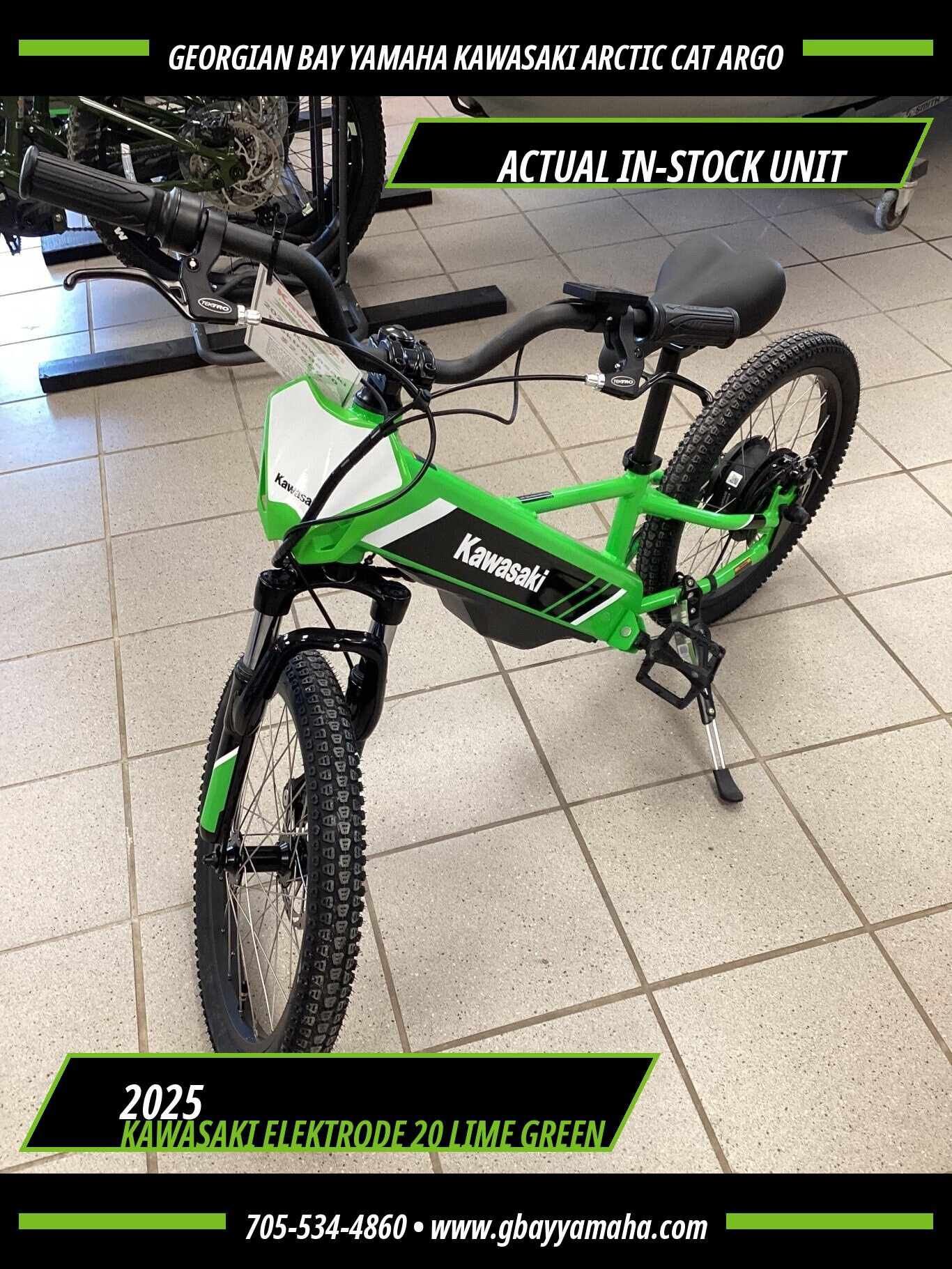 2025 Kawasaki ELEKTRODE 20 Lime Green