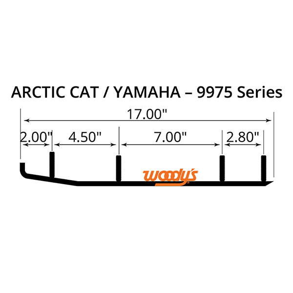 WOODY'S FLAT TOP EXTENDER TRAIL III 4 CARBIDE RUNNER (EAT3 9975)