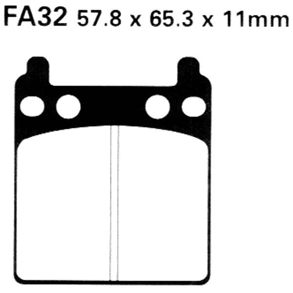 PLAQUETTE DE FREIN SEMI-MÉTALLIQUE ROCK HARD (FA32)