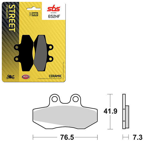 PLAQUETTE DE FREIN EN CÉRAMIQUE SBS ATV/UTV (6190652108)