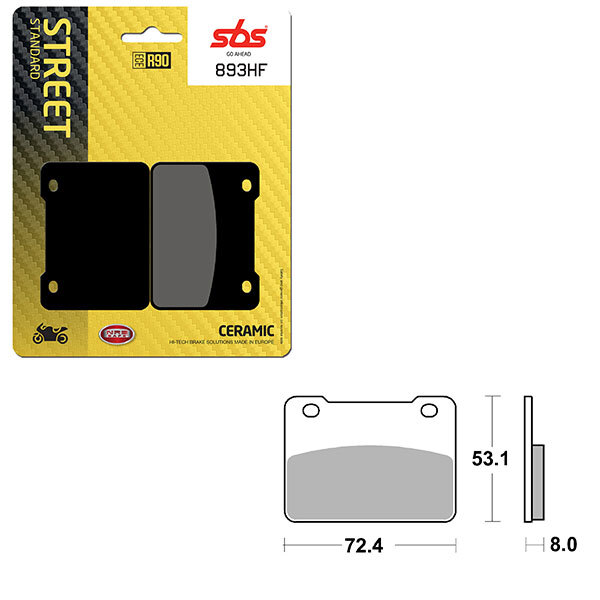 PLAQUETTE DE FREIN EN CÉRAMIQUE SBS ATV/UTV (6190893108)