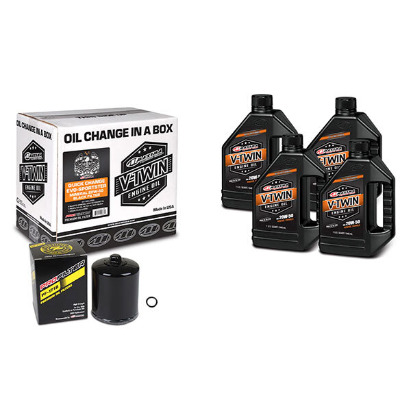 MAXIMA RACING OILS V TWIN OIL KIT DE CHANGEMENT RAPIDE Noir