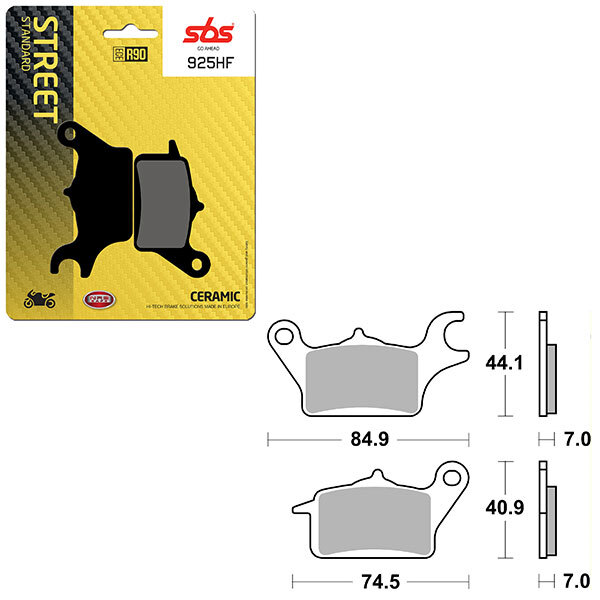 PLAQUETTE DE FREIN EN CÉRAMIQUE SBS ATV/UTV (6190925108)