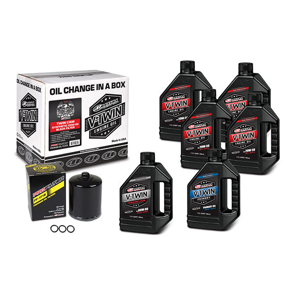 MAXIMA RACING OILS V TWIN OIL KIT DE CHANGEMENT COMPLET Noir