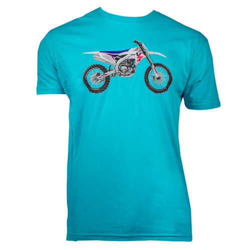 T-shirt anniversaire Yamaha YZ Bleu moyen