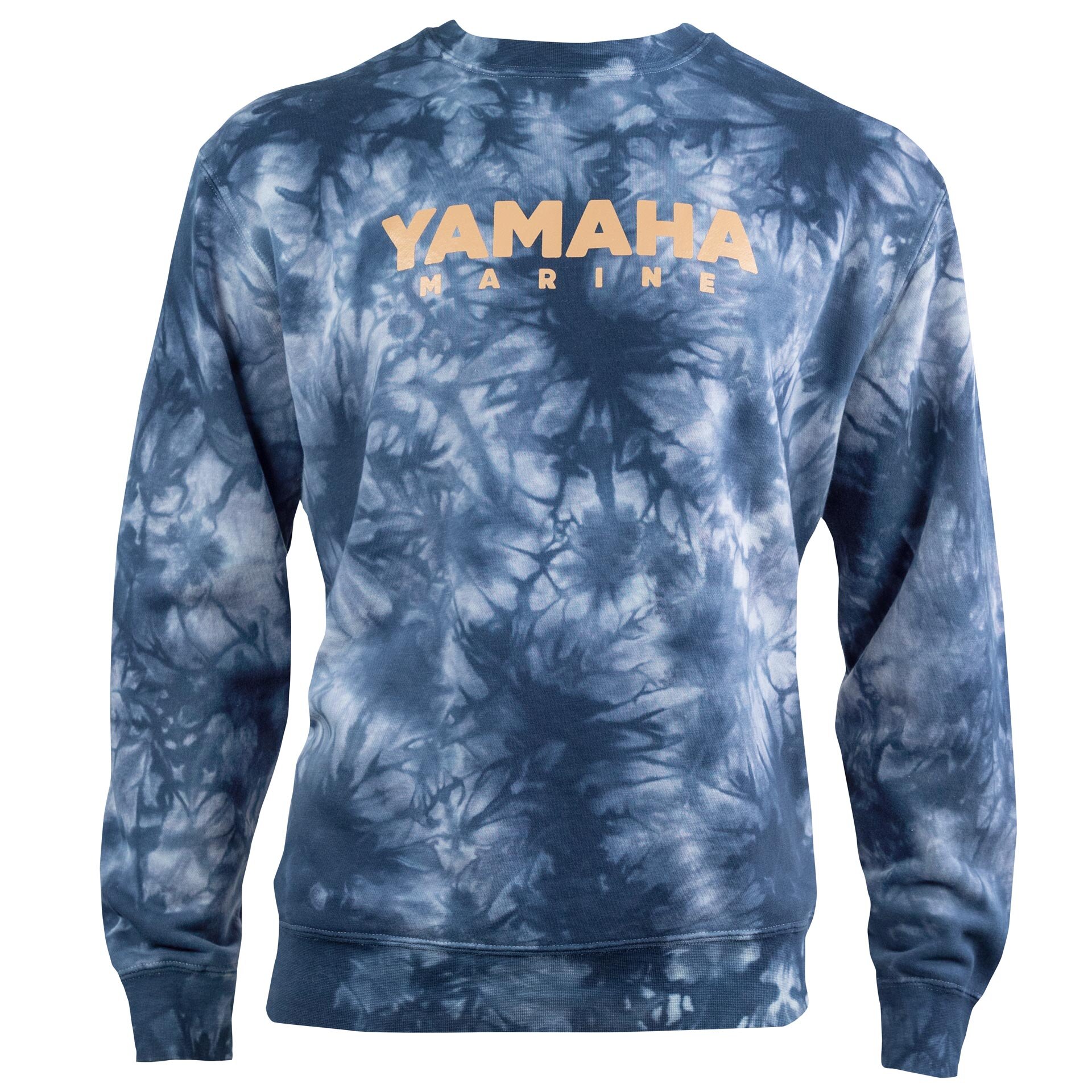 Yamaha Marine Tie Dye Crewneck Sweatshirt Extra Large navy blue