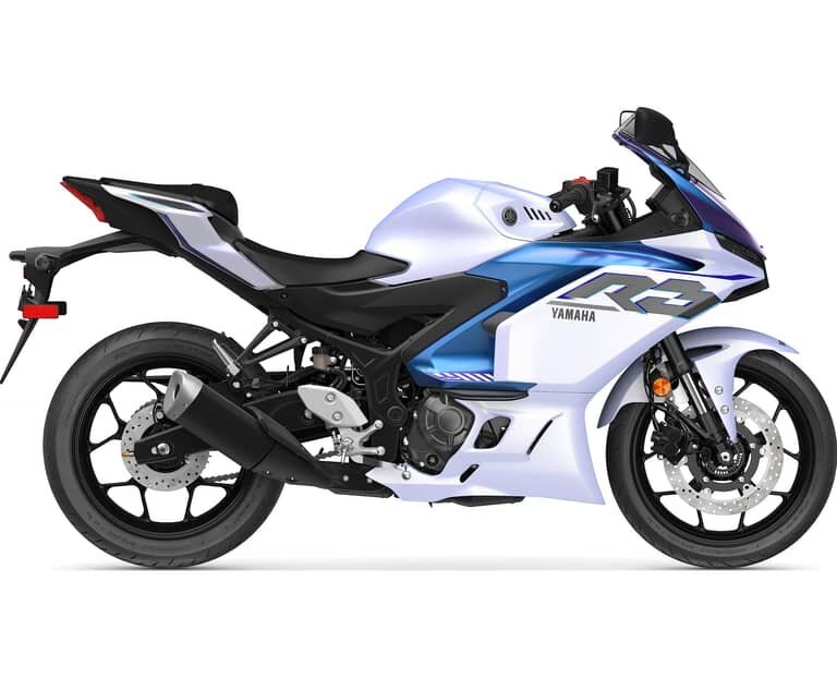 Yamaha YZF-R3 2025 Blanc lunaire/Bleu nébuleux