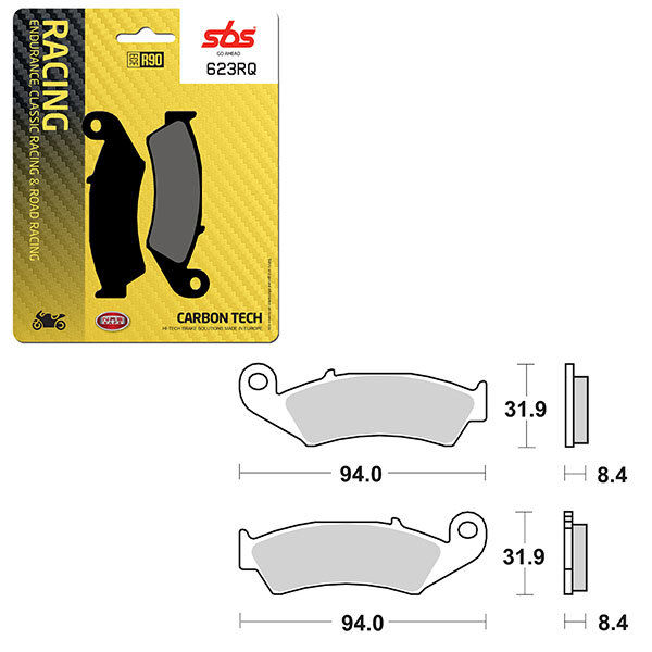 SBS ROAD RACING & TRACKDAYS CARBON TECH BRAKE PAD (6210623108)