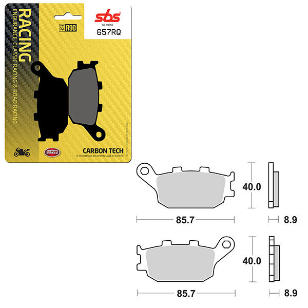 SBS ROAD RACING & TRACKDAYS CARBON TECH BRAKE PAD (6210657108)