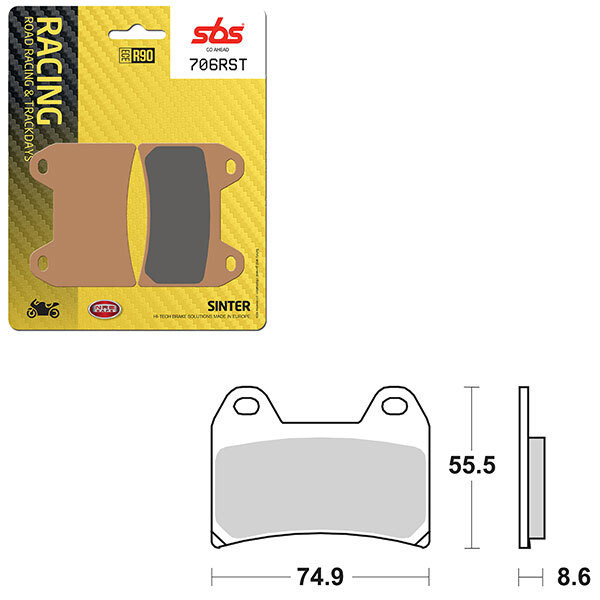 SBS ROAD RACING & TRACKDAYS SINTER BRAKE PAD (6470706108)