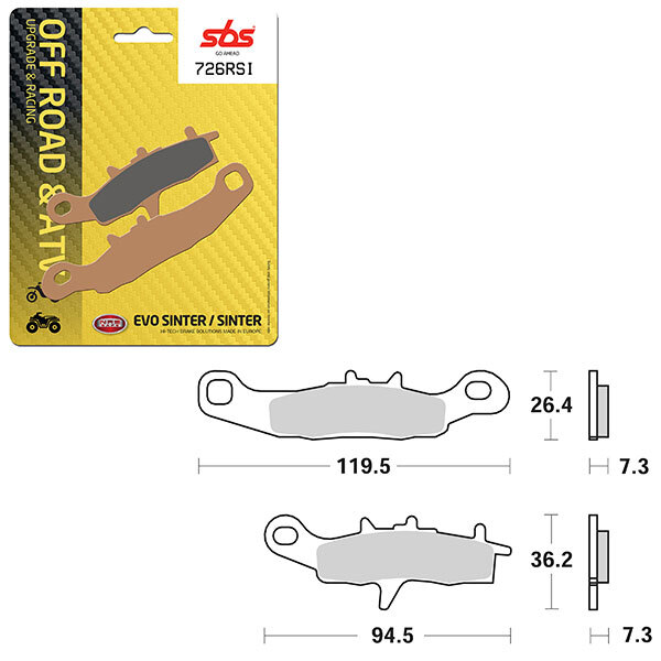 SBS EVO SINTER BRAKE PAD (6280726108)