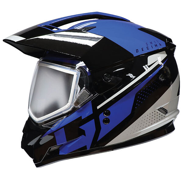 GMAX GM11 DECIMA DUAL SPORT SNOW HELMET Electric Large Blue