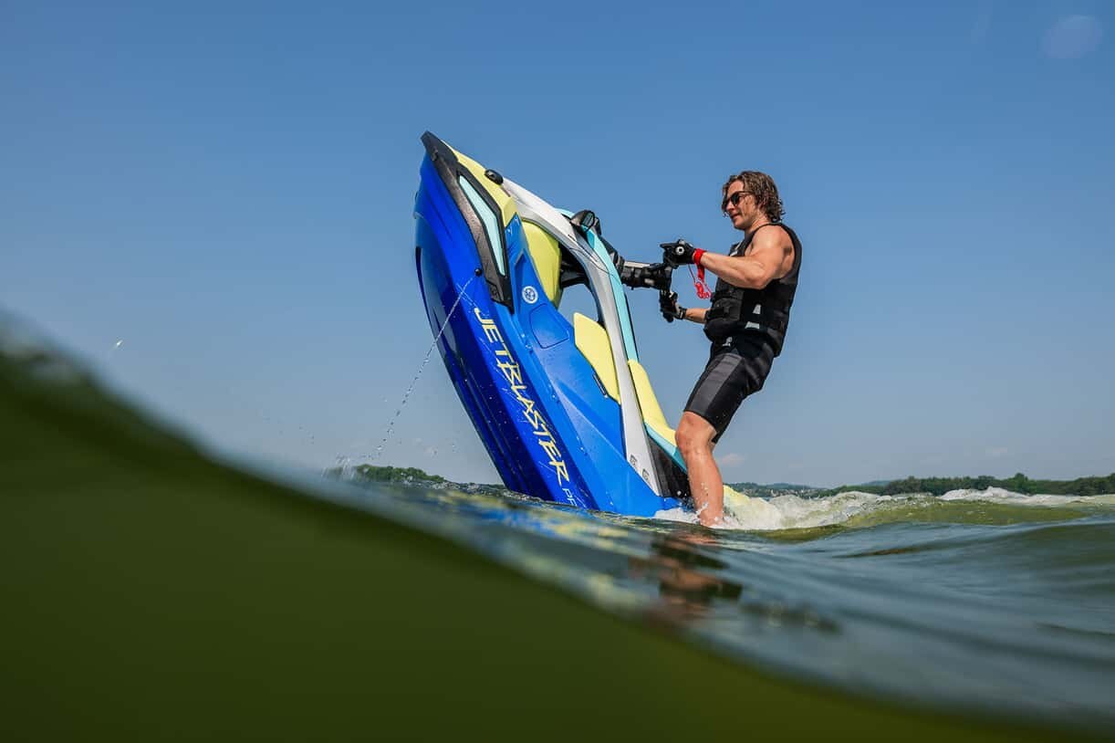 2026 Yamaha JetBlaster PRO 3 UP Azure Bleu azur/Jaune lunaire