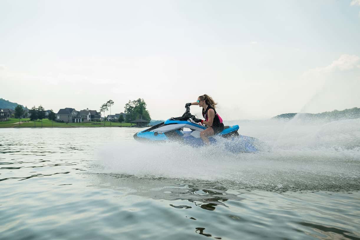 2026 Yamaha JetBlaster DLX 2 UP Bleu Azur/Blanc