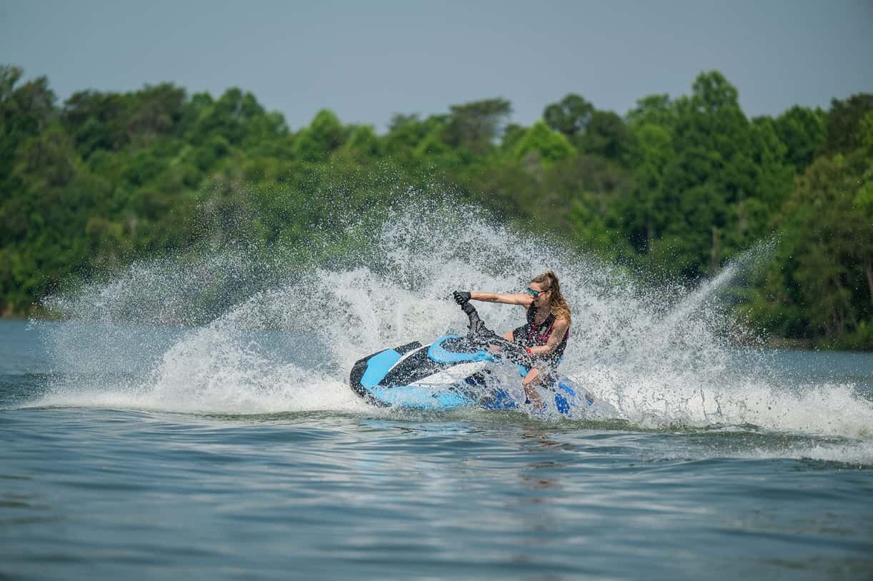 2026 Yamaha JetBlaster DLX 2 UP Bleu Azur/Blanc