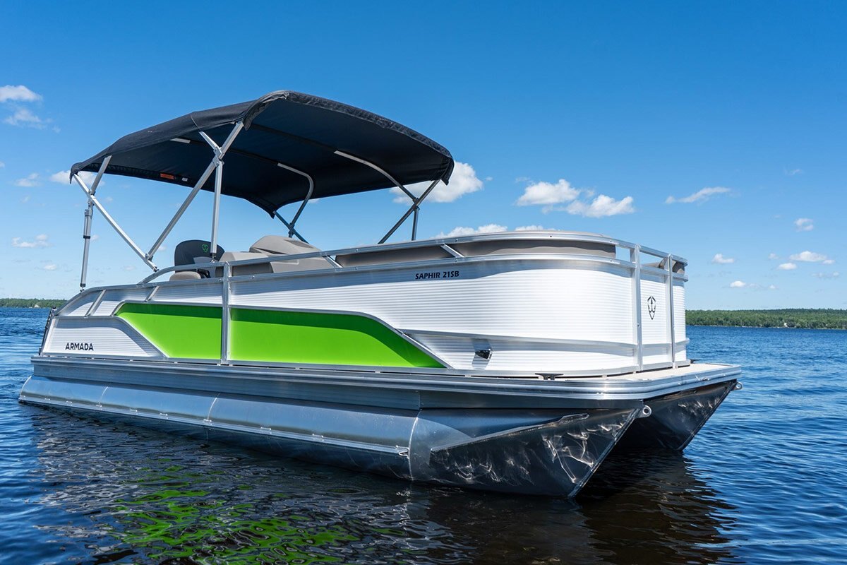 2026 Armada Saphir 19SB 3 tubes Blanc & Vert Feuille extérieure