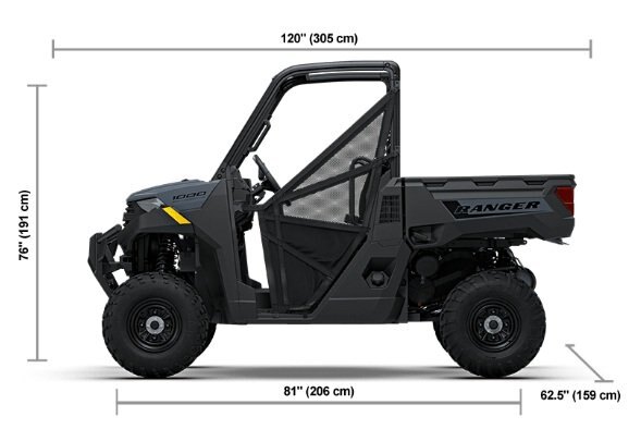 2027 Polaris® RANGER 1000 EPS 3 Seat Stealth Gray