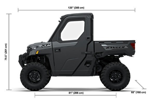 2027 Polaris® RANGER XP 1000 CAB 3 Seat Avalanche Gray