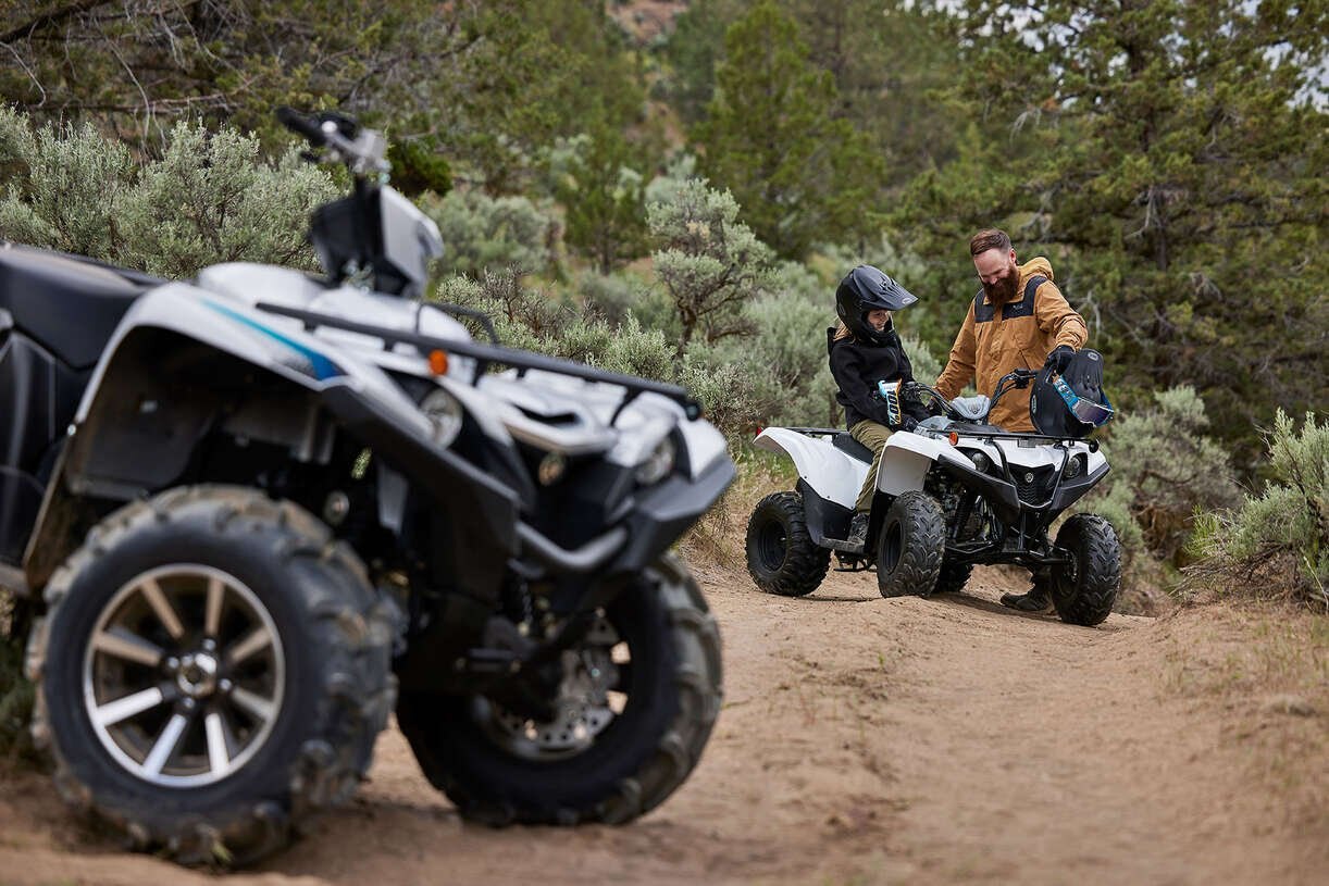 2024 Yamaha GRIZZLY 90 White/Armour Grey