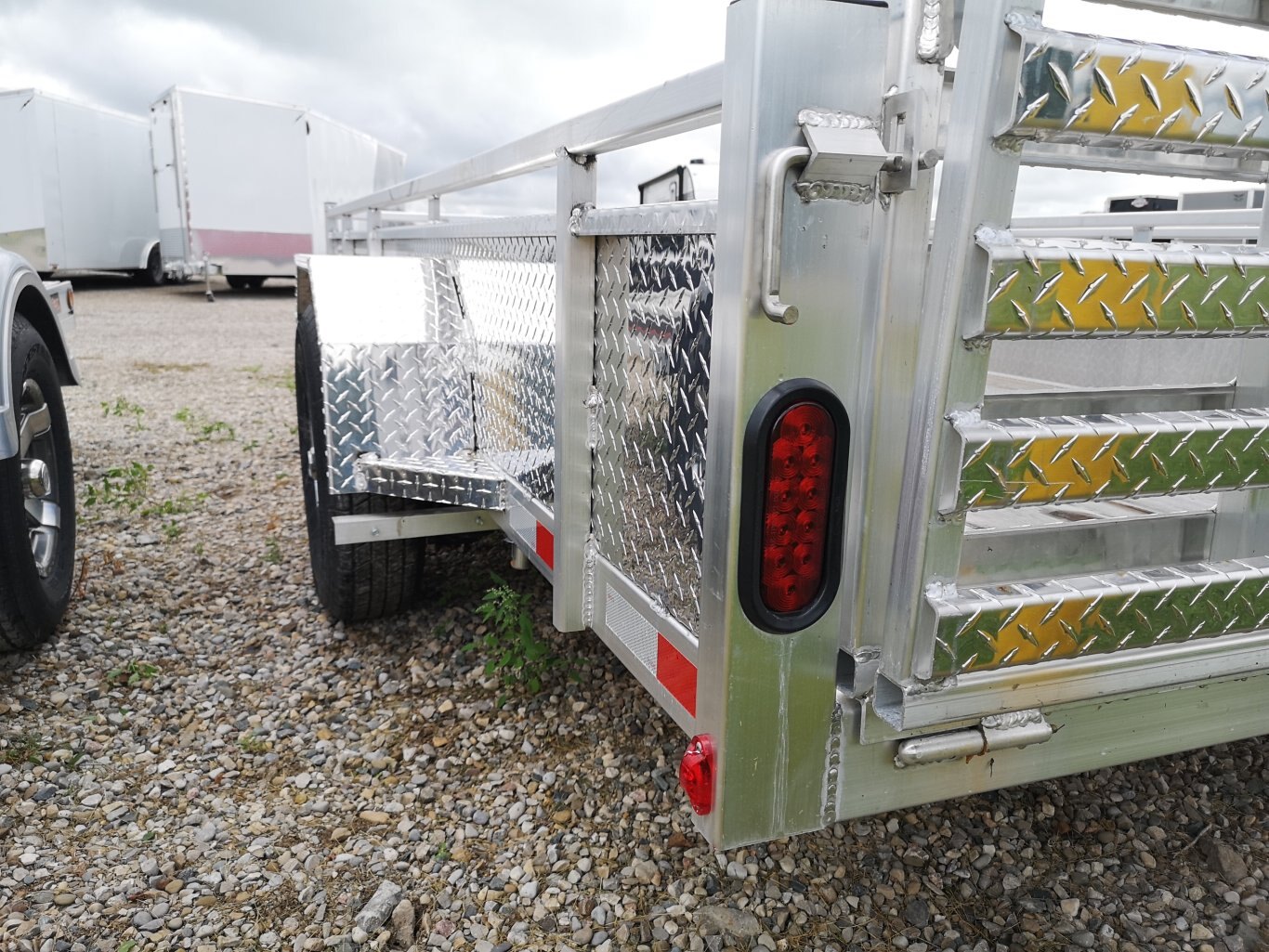 2024 Tow Tek Trailers 6x12 with Bifold Rear Ramp All Aluminum