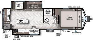 2026 East to West Alta 2810 Dual Slide with Center Island REG: $64,995 SALE: 62,995