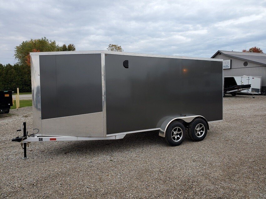 2024 Tow Tek Trailers 7x19 Aluminum Drive in/Drive out Enclosed RV Door and Extras!