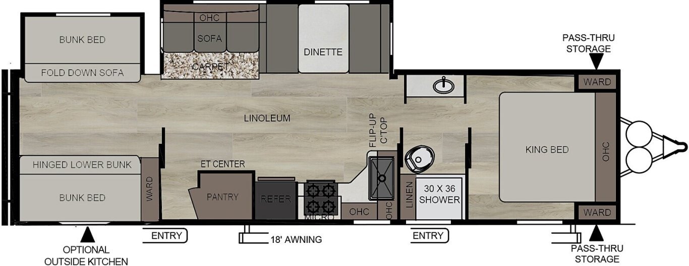 2025 East to West Della Terra 312BH Bunk House