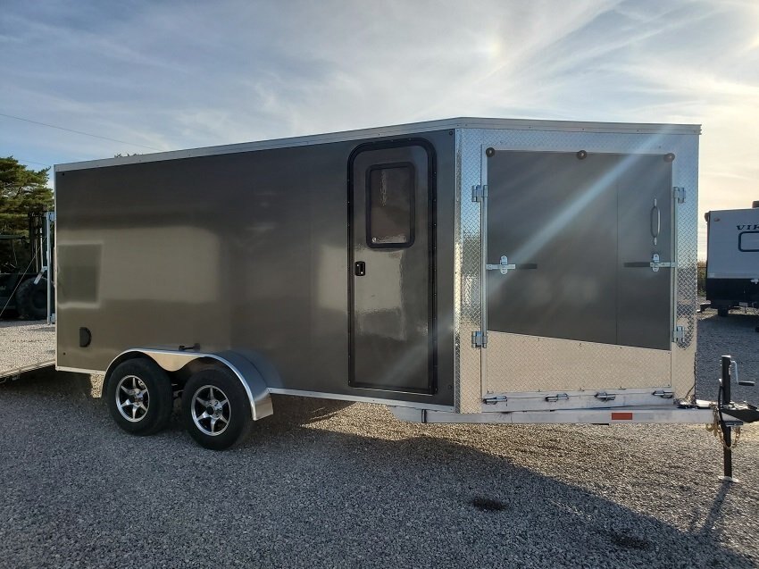 2024 Tow Tek Trailers 7x23 Drive in/Drive out Aluminum Enclosed RV Door and Extras!