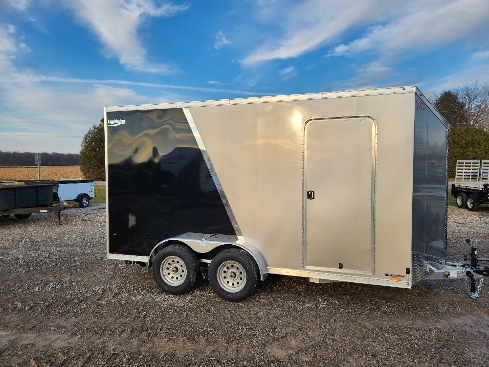 2024 Lightning 7x14 All Aluminum Tandem Axle Enclosed With 7ft Interior Height and Rear Ramp