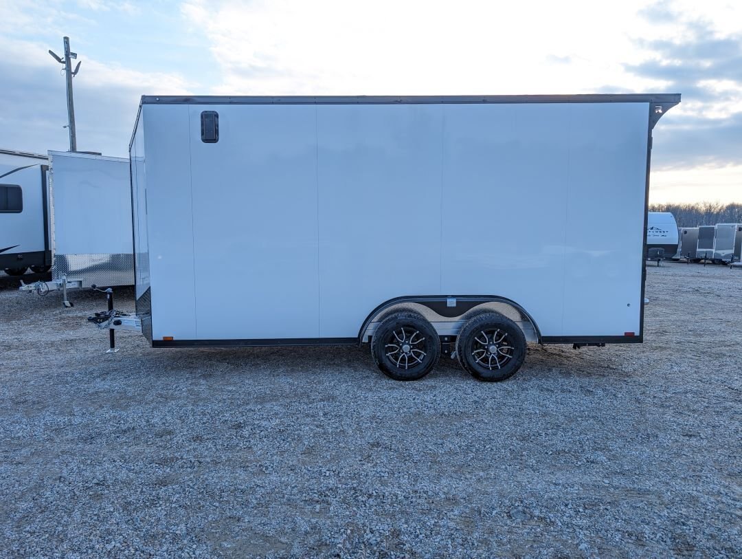 2025 Lightning 7.5x16 All Aluminum Wide Body Enclosed With Black Out Package