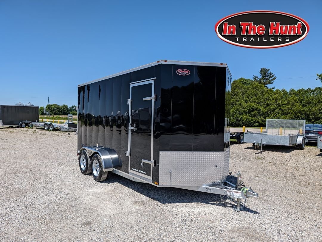 2024 Lightning 7x16 All Aluminum Tandem Axle Enclosed in White