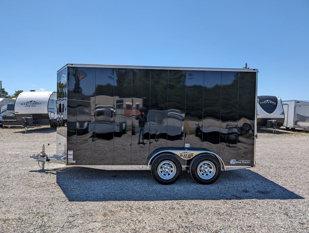 2024 Gator Elite Series 7x14 Galvanized Enclosed Galvanized Frame, Aluminum Cabin.