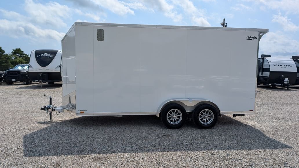 2025 Lightning 7x16 Aluminum Enclosed with Strike Package 12in Extra Height