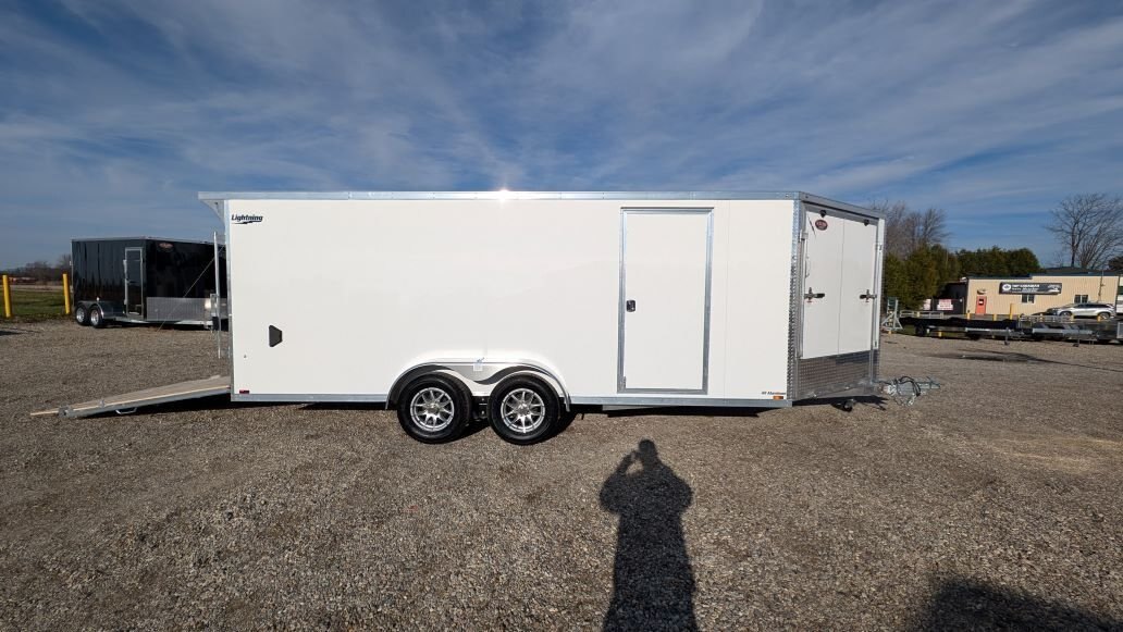 2025 Lightning 7x23 Aluminum Snowmobile Trailer With POLYCOR Exte