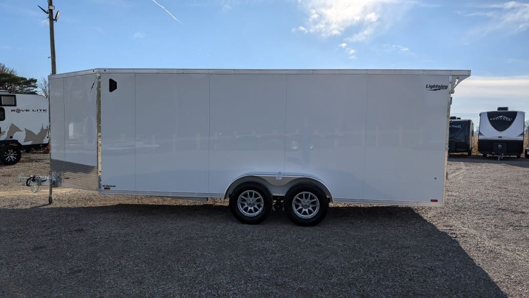 2025 Lightning 7x23 Aluminum Snowmobile Trailer With POLYCOR Exte