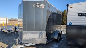 2025 Gator Elite Series 7x12 Tandem Axle Enclosed Galvanized Frame, Aluminum Cabin.